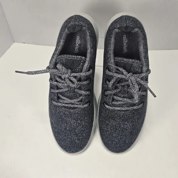 Allbirds Wool Runners Dark Gray Knit Sneakers Size Men's 10 Women's 11.5 - Picture 6 of 11